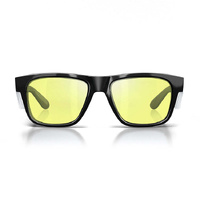 SafeStyle Fusions Black Frame Yellow Lens Safety Glasses