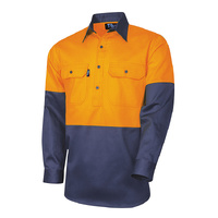TRU Workwear Regular Weight Hi-Vis Cotton Closed Front Shirt