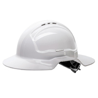 Force360 Broad Brim Hard Hat Vented 6 Point Ratchet Harness Type 2 10 Pack