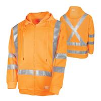 TRU Workwear Fleece Hoodie with Reflective Tape - NSW Rail