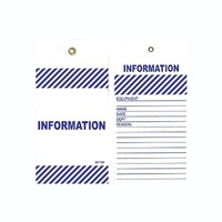 Blue Information Tags As Per TDT106TP Tear Proof Tags 100x Pack