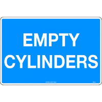 Empty Cylinders Safety Sign 450x300mm Metal