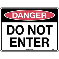 Danger Do Not Enter Safety Sign 600x450mm Metal