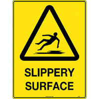 Caution Slippery Surface Safety Sign 300x225mm Poly