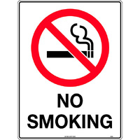 No Smoking Safety Sign 450x200mm Metal