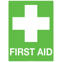 First Aid Safety Sign 90x55mm Self Adhesive