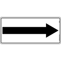 Arrow Safety Sign 450x200mm Poly