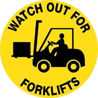 Watch Out for Forklifts Anti-slip Floor Graphic 400mm Self Adhesive