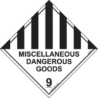 Miscellaneous Dangerous Goods 9 Hazchem Sign \270x270mm Poly
