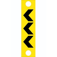 Chevron Left Arrow Corflute Bollard Sign 1215x300mm