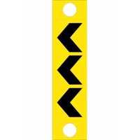 Chevron Left Arrow Corflute Bollard Sign 1215x300mm