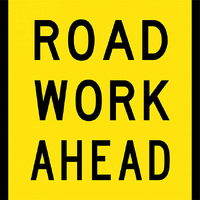 Road Work Ahead Traffic Safety Sign Corflute 600x600mm