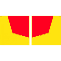 Do Not Overtake Turning Vehicle No Text Rear Marker Plate Class 1 Aluminium 300x300mm