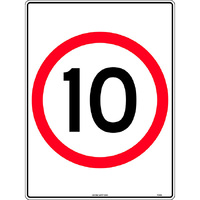 10 in Roundel Traffic Safety Sign Class 1 Reflective Alumnium 600x450mm