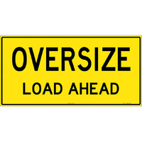 Oversize Load Ahead Double Sided Traffic Safety Sign Metal 1200x600mm
