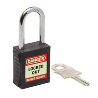 Premium Black Safety Lockout Padlock UL404 42mm Shackle