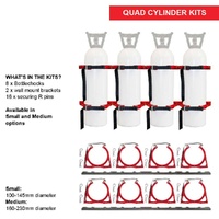 Galvanised Quad Hi Vis Yellow Medium 160-230mm Bottlechock Kit