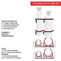 Galvanised Oxy Acetylene Hi Vis Yellow 1x Small (100-145mm) 1x Medium (160-230mm) Bottlechock Kit