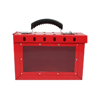 Group Lockout Lock Box 12 Hole with Clear Window