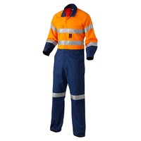 KingGee Mens Reflective Combination Drill Overall Spliced