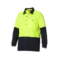 Hard Yakka Koolgear Hi-Visibility Two Tone Long Sleeve Ventilated Polo