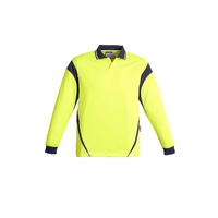 Syzmik Mens Hi Vis Aztec Polo Long Sleeve
