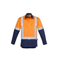Syzmik Mens Hi Vis Spliced Industrial Shirt Shoulder Taped